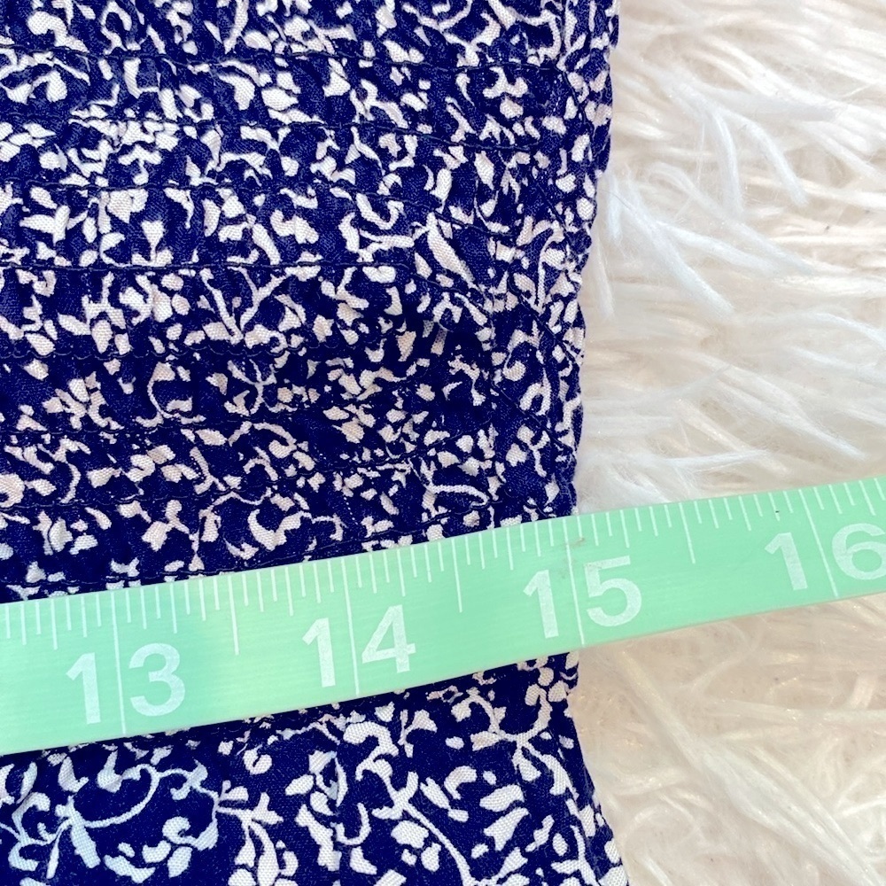 Old Navy navy and White smocked long sleeve A-Line Dress - Picture 11 of 11